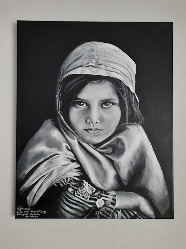 Afghan Nomad Girl by Donna Gonzalez