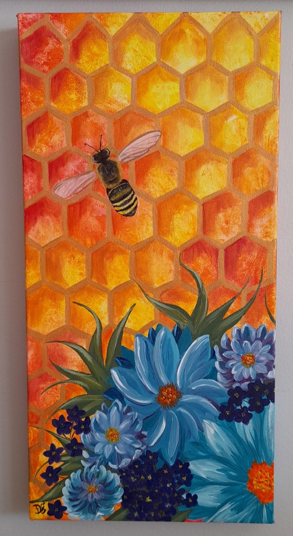 Blue Honey Bee by Donna Gonzalez