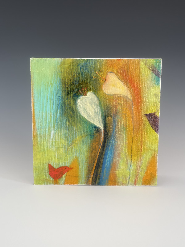 Red Bird and Flowers / Series: Bora Bora