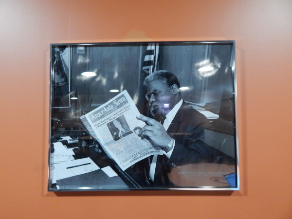 Untitled - Harold Washington Reading a Newspaper