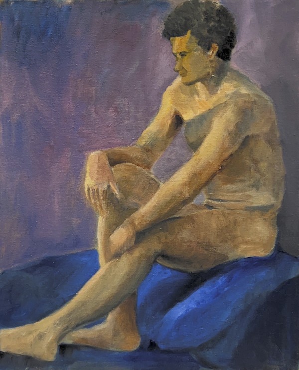 Untitled - Male Nude on Blue Blanket