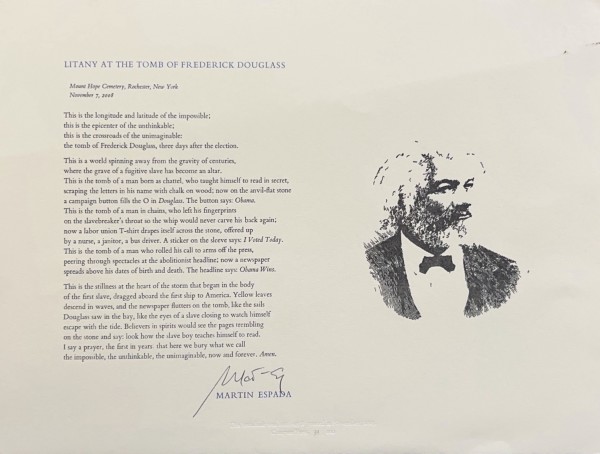Litany at the Tomb of Frederick Douglas by Compass Press