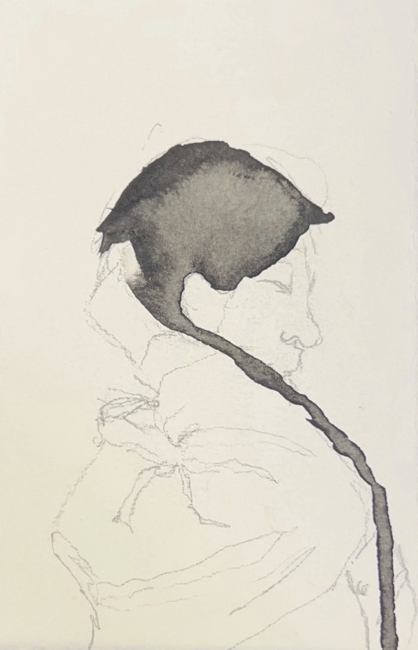 Untitled - Figure with Dark Hair by Samantha Serranno