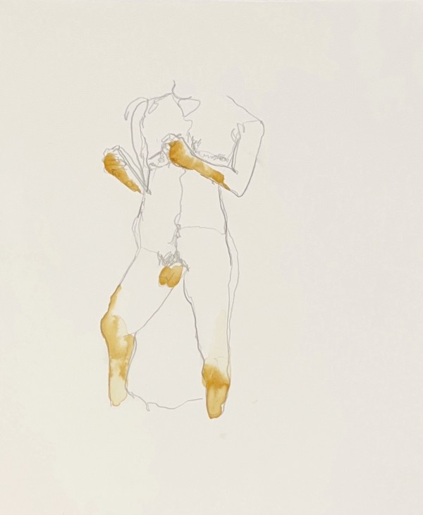 Untitled - Standing Nude Figure by Geovani Galvez