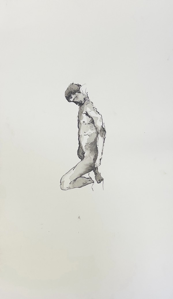 Untitled - Kneeling Figure by Frank Anderson