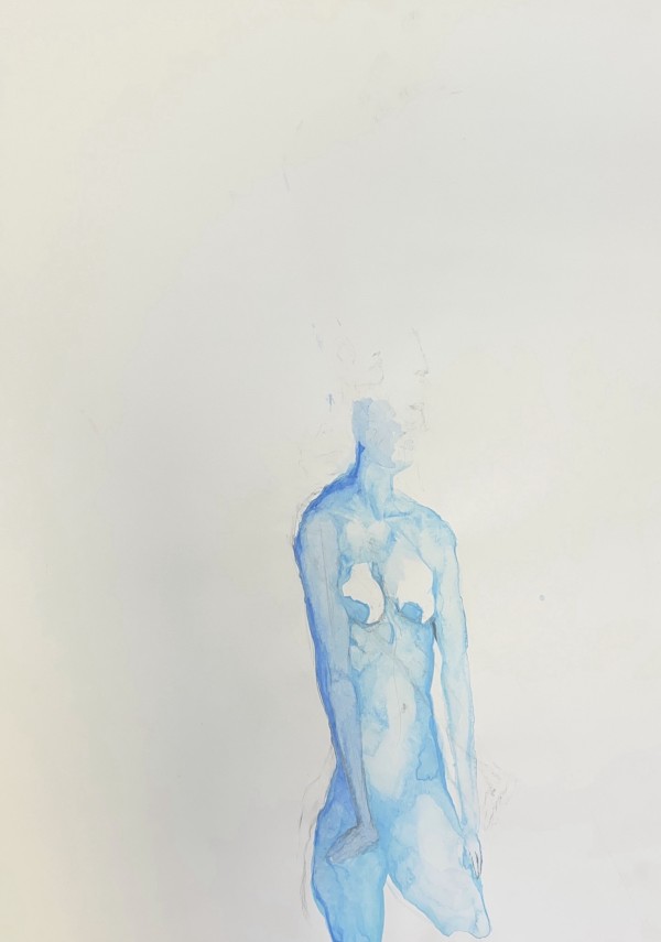Untitled - Blue Figure by Frank Anderson