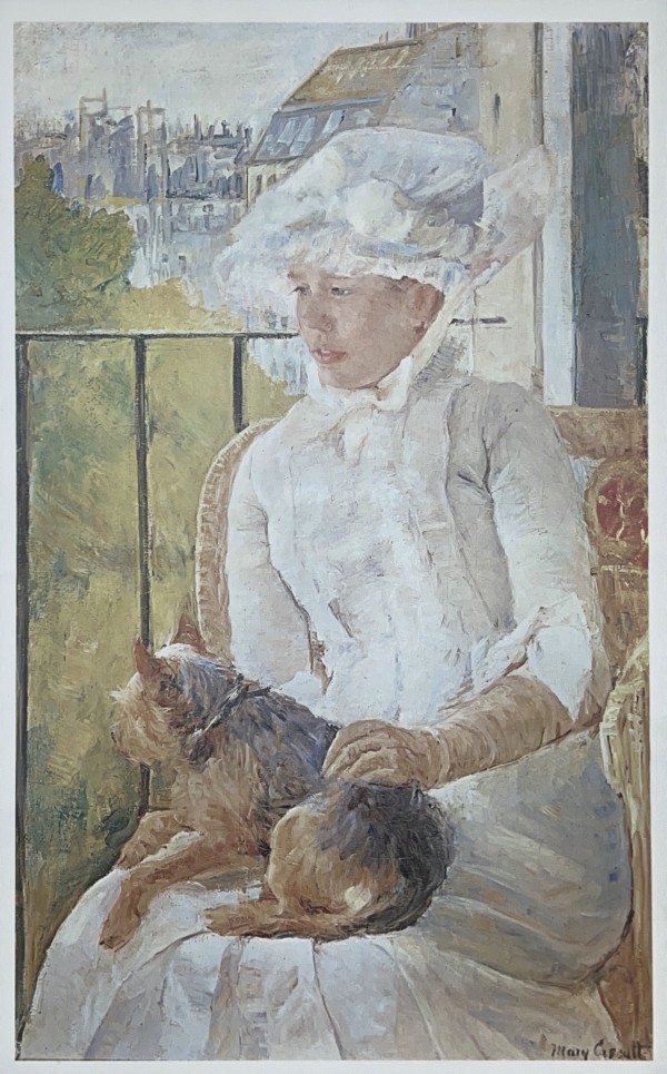Untitled - Girl with Dog by Mary Cassatt