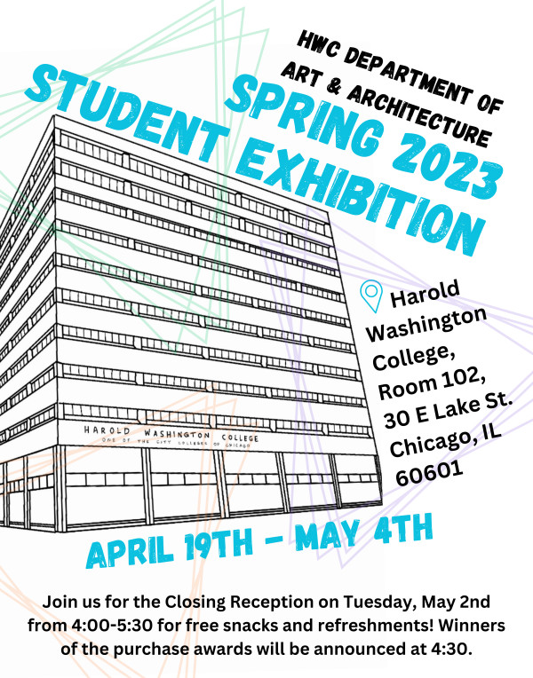 Spring 2023 Student Exhibition Poster by Anna Pontius