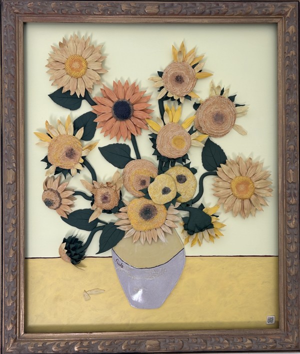 If Van Gogh Painted with Porcelain - Sunflowers by Nicola Cornford