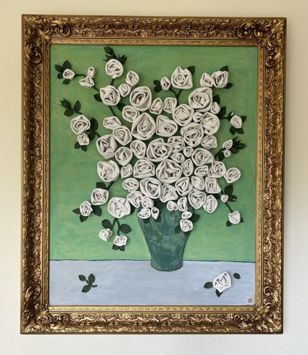 If Van Gogh Painted with Porcelain - Roses by Nicola Cornford