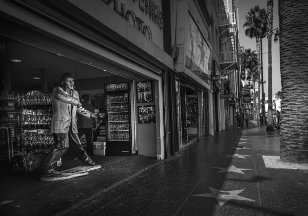 Elvis on the Hollywood Walk of Fame by Richard Hughes