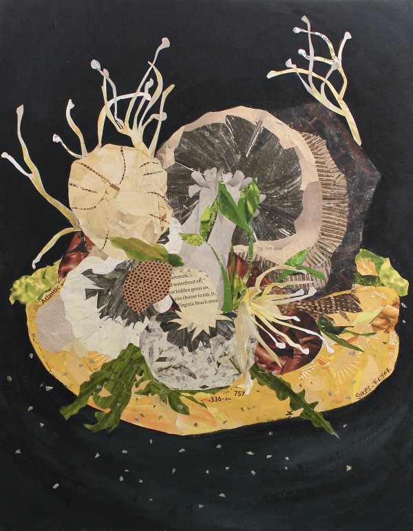 Wild Mushrooms on Parsnip/Orange Foam & Smoked Salt Flakes by Alison Sykes-Fryer