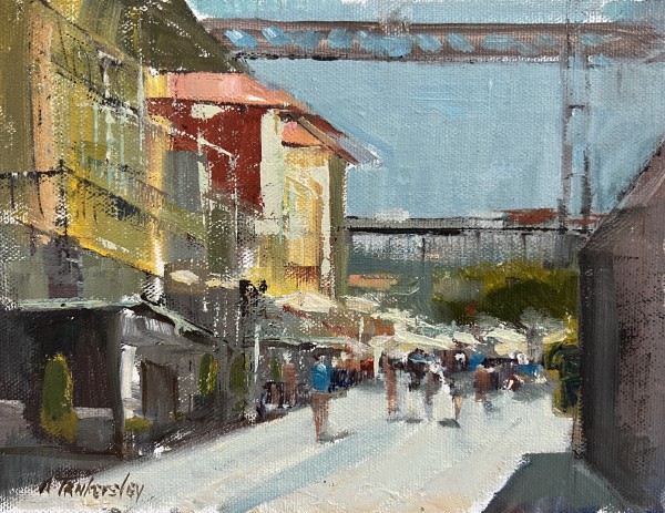 Porto Lisbon Street Scene by Nancy Tankersley