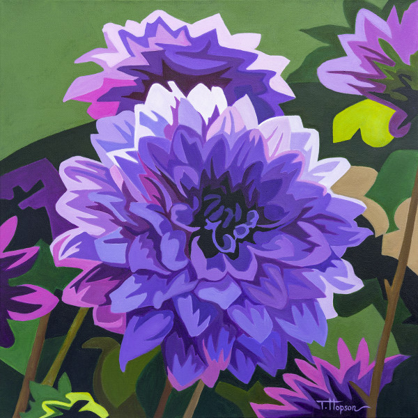 Purple Dahlias by Tonya Hopson