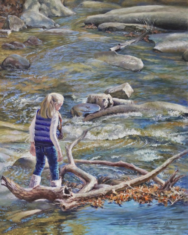 Lawson at Sliding Rock by Linda Blackburn