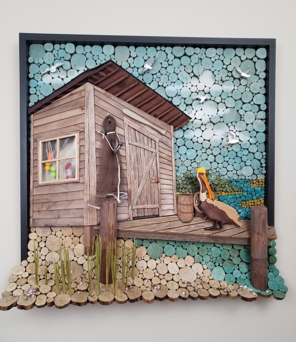 Low Tide At the Fishin Shack by John Hicks