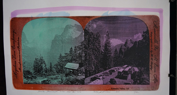 Yosemite Stereoview, circa 1880 and 2016   10/42 by Brad Yazzolino