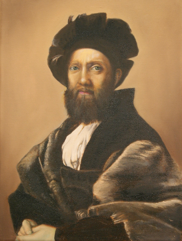Portrait of Baldassare Castilglione, Master Copy Raphael by Catherine Mills