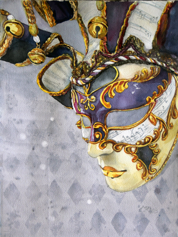 Harlequin Mask Right by Theresia McInnis