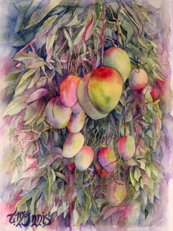 Mango Madness print by Theresia McInnis