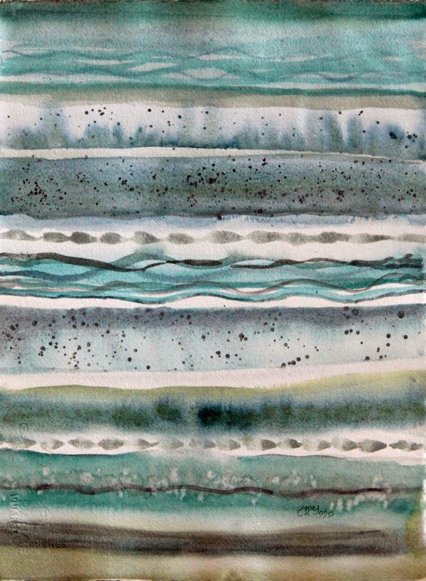 September Beach Abstract by Theresia McInnis