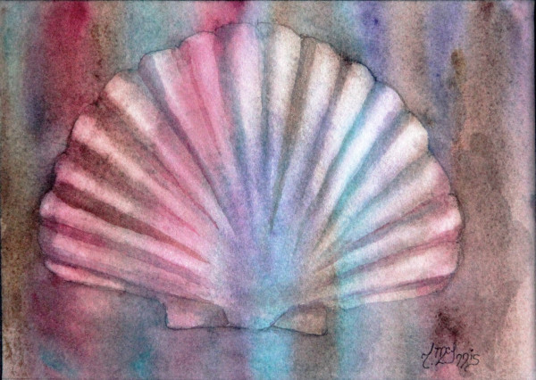 Shells in Pink Sand by Theresia McInnis