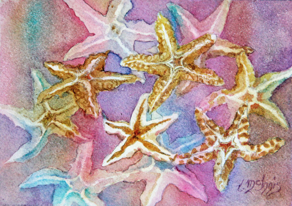 Starfish in Pastels small by Theresia McInnis