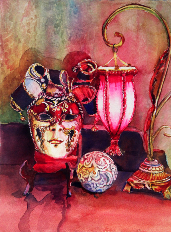 Venetian mask with Lamp
