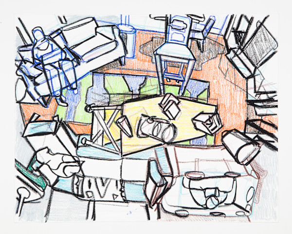 Splayed Interior With Figures by Eric Reinemann