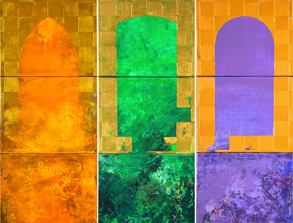Iconic Series:  Orange, Green, Purple by Mark Gerard McKee