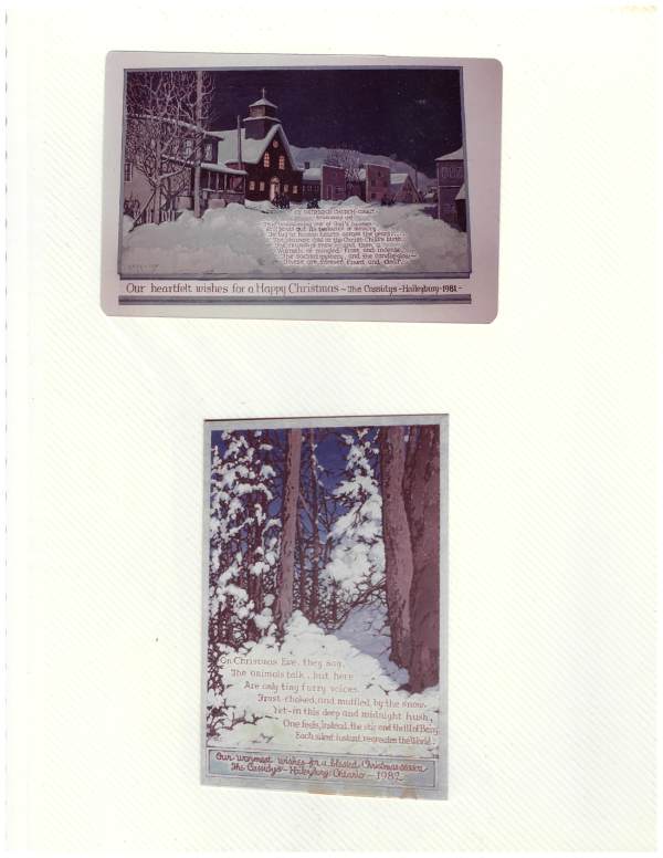 Untitled (Christmas cards) by George Cassidy