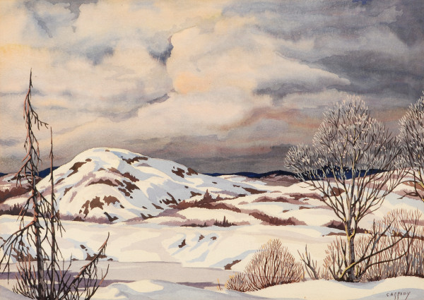 Winter Scene: Thunderous Storm Clouds by George Cassidy