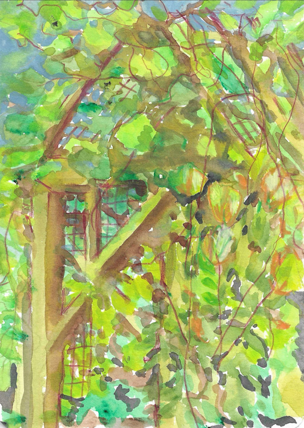 Fig 11. Watercolor on Paper, 5" x 8" by Michelle Hinebrook, Image 1.