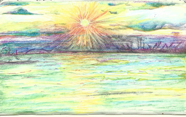 Sketchbook Redhook Sunset by Michelle Hinebrook, Image 5.