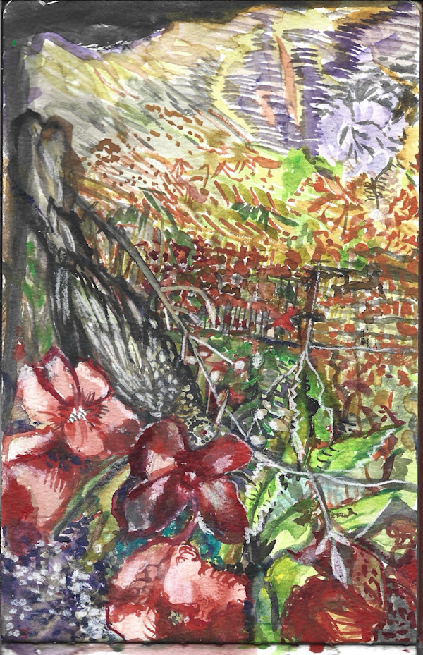 Sketchbook Red blooms in the Fall by Michelle Hinebrook, Image 8.