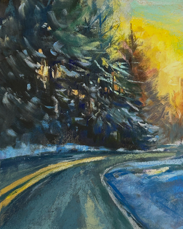 Gold Sky in Winter by Laurie Basham