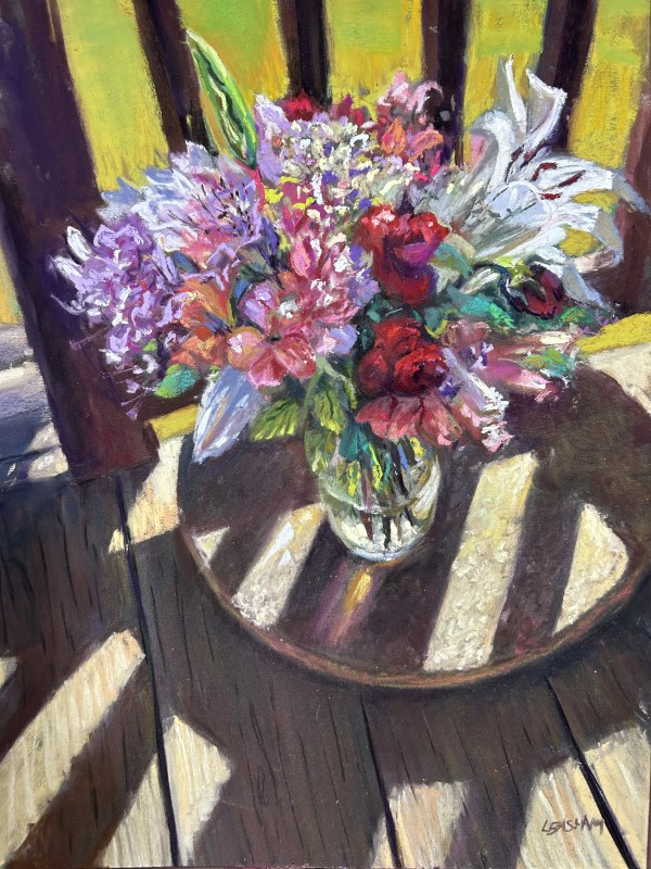 Lillies on the Side Porch by Laurie Basham