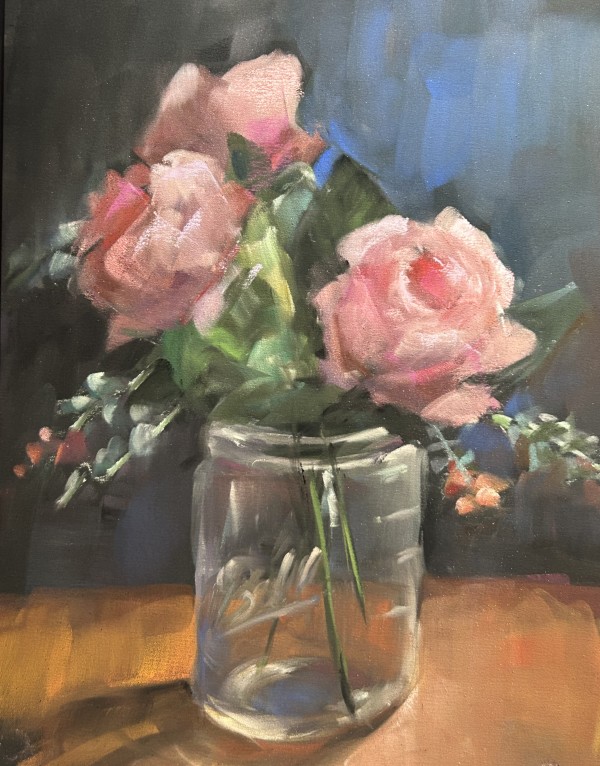 Ball Jar Roses. by Laurie Basham
