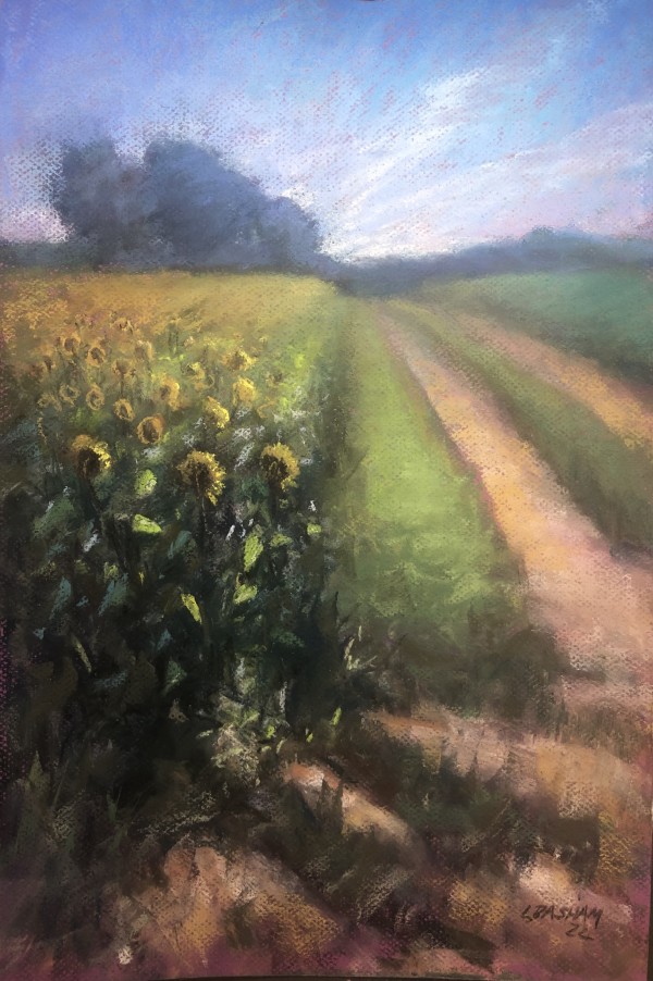 Sunflower Farm in Lisbon by Laurie Basham