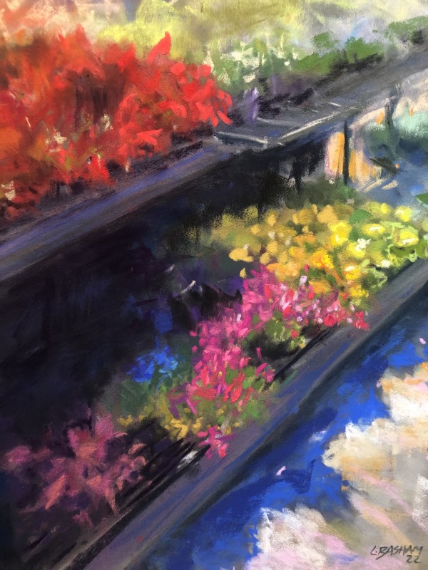 Summer Flower Market. 9x12 by Laurie Basham