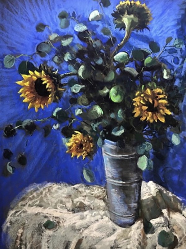 Tara's Sunflowers     19 x 26 by Laurie Basham