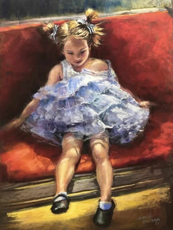 Twinkle Toes in a Blue Tutu     12x16 by Laurie Basham
