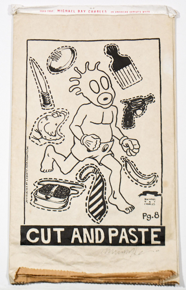Unopened Cut and Paste Exhibition Catalog, Michael Ray Charles, 1989-1997 : an American artist's work by Michael Ray Charles