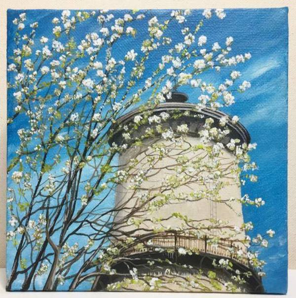 Springtime at the Fresno Water Tower