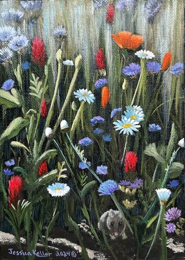 Wildflowers & Mouse by Jessica Keller