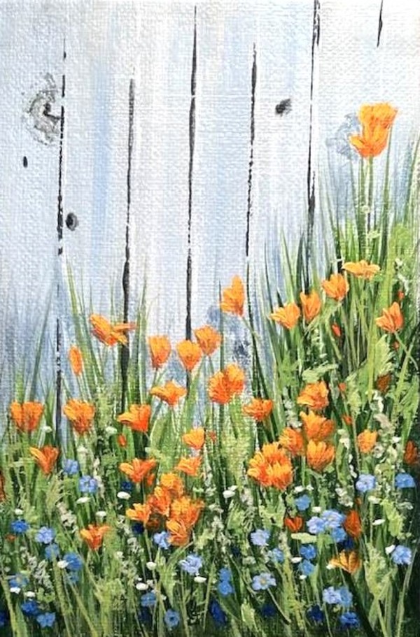 Poppies & Forget-Me-Nots by Jessica Keller
