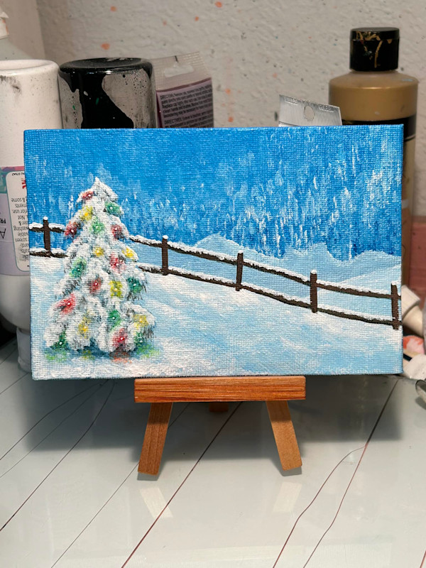 Christmas Tree Snow Fence by Jessica Keller