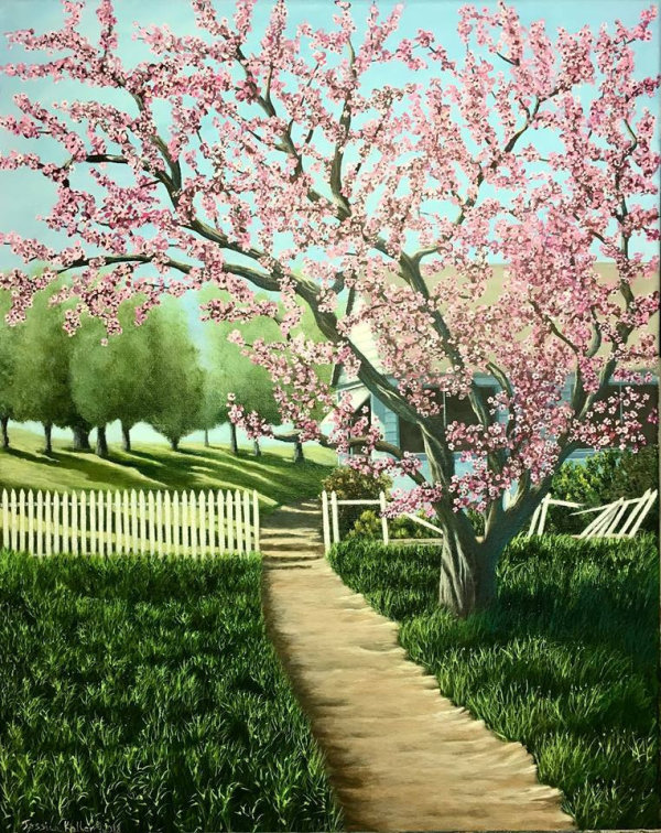 Blossoming Peach Tree by Jessica Keller