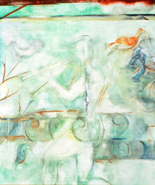 Aulos Player with Birds