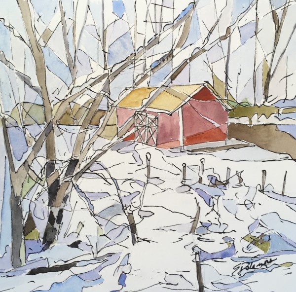 Snowy Garden by Sue Dolamore